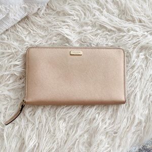 Kate Spade Rose Gold Oversized Wallet